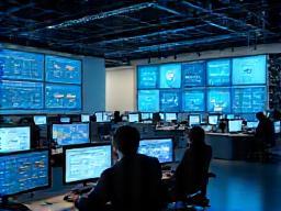 Centro de operaciones para retail online con pantallas y automatización