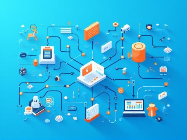 Ilustración digitalizada de flujo de trabajo