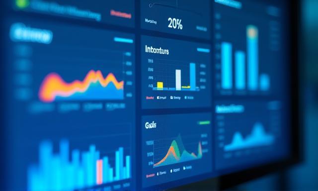Dashboard digital mostrando métricas y KPIs de rendimiento